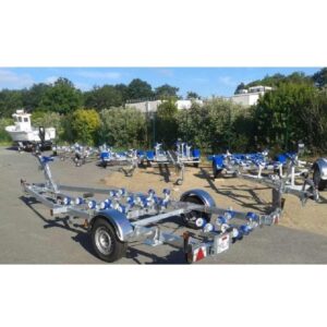 Porte bateau immergeable SUN WAY D1613 PTAC : 1350Kg - Kit rouleaux - 1 essieu