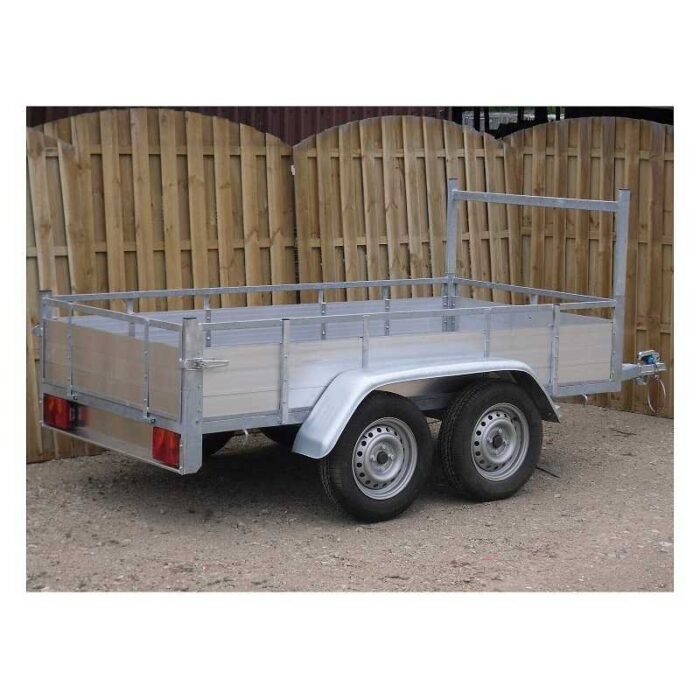 Remorque aluminium double essieux 225x132 cm