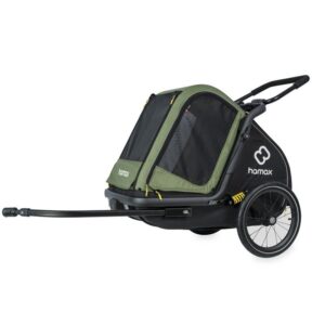Hamax Remorque Vélo pour Chiens - Pluto Medium - vert/noir