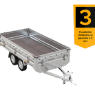 Remorque 2 essieux 304×153 UNITRAILER SOLID 300/2 PTAC 750 kg